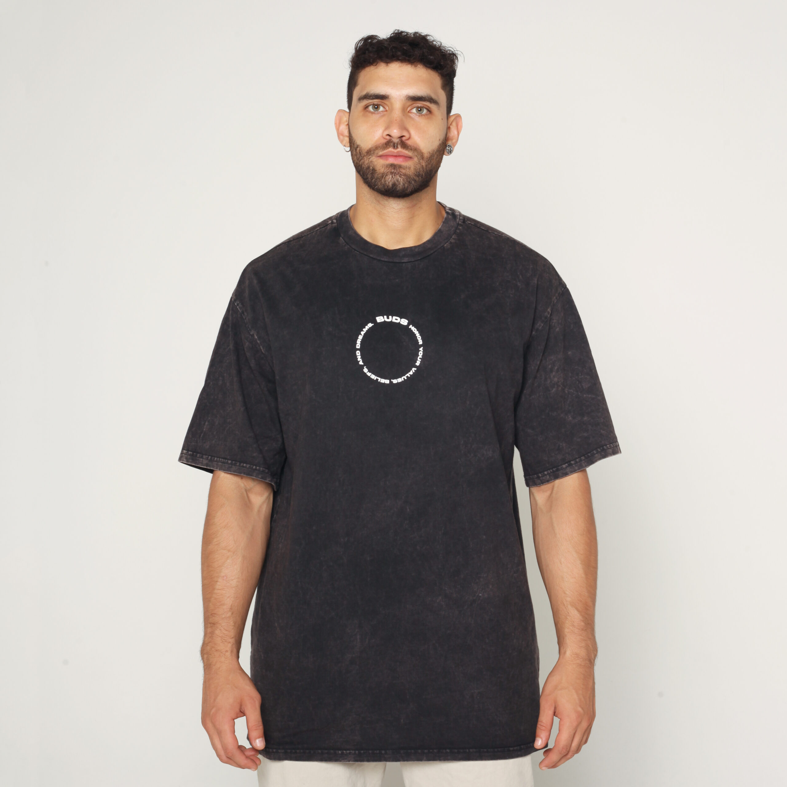 Camiseta Oversize Urbana Hombre Café B • Buds Street Loyalty